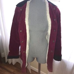 Ladies corduroy Coat, quilted inside